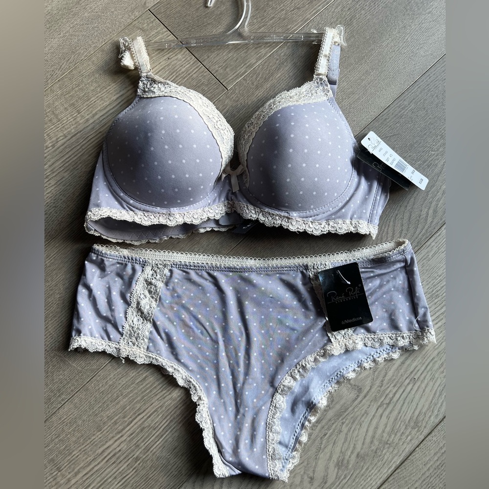 René Rofé - Lace Push-up Bra & Matching Panties Set